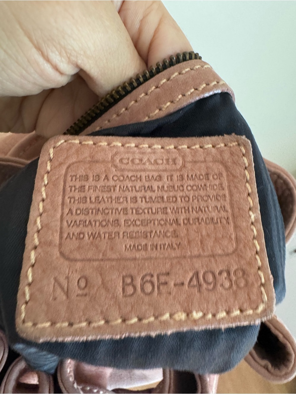 Vintage Coach Nubuc Sonoma Small Backpack (4938) in Rose Pink - Picture 15 of 16